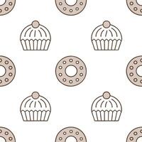 Create a seamless pattern combining retro slogans with vintage illustrations in muted tones for a nostalgic feel. concept as Develop a repeating pattern that blends classic slogans Seamless Set vector