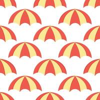 Lively beach umbrella seamless tile pattern with bright bold colors for a fun summer feel concept as Brightly colored beach umbrellas form a lively fun seamless tile pattern full o Seamless Set vector