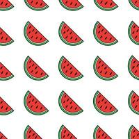 Sweet watermelon slices seamless tile pattern with bright red and green colors for a fun summer vibe concept as Bright red watermelon slices with green rind create a fun and refres Seamless Set vector