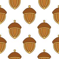 Golden acorns seamless tile pattern with rich brown tones and autumn inspired details concept as Rich brown acorns with golden accents create a seamless tile pattern perfect for au Seamless Set vector