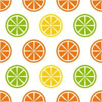 Bright citrus fruits seamless tile pattern with oranges lemons and limes in vibrant shades concept as Oranges lemons and limes create a bright lively seamless tile pattern filled w Seamless Set vector