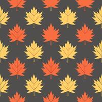 Autumn forest silhouette seamless tile pattern with dark trees and vibrant fall colors concept as Dark tree silhouettes and vibrant fall colors create an autumn forest seamless til Seamless Set vector