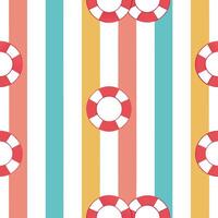 Fun beach towel seamless tile pattern with colorful stripes and playful summer designs concept as Bold striped beach towels in bright colors create a seamless tile pattern perfect Seamless Set vector