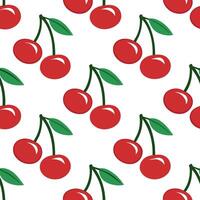Tart cherries seamless tile pattern with vibrant red hues and a touch of sweetness for a summer vibe concept as Tart cherries with vibrant red hues create a sweet and tart seamless Seamless Set vector