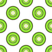Refreshing kiwi fruit seamless tile pattern with bright green flesh and tiny black seeds concept as Kiwi fruits with bright green flesh and tiny black seeds create a refreshing sea Seamless Set vector