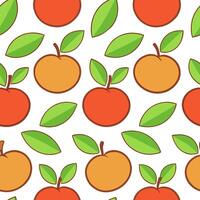 Vibrant apple orchard seamless tile pattern with ripe apples green leaves and autumn hues concept as Ripe apples and green leaves in autumn hues create a vibrant apple orchard seam Seamless Set vector