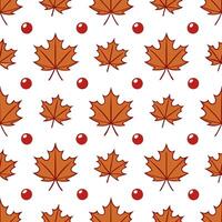 Juicy cranberry seamless tile pattern with deep red berries and autumn leaves concept as Deep red cranberries and autumn leaves form a juicy cranberry seamless tile pattern perfect Seamless Set vector