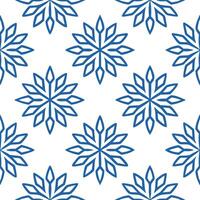 Frosty snowflake mosaic seamless tile pattern with intricate geometric designs and shimmering accents concept as Intricate geometric snowflakes with shimmering accents form a frost Seamless Set vector
