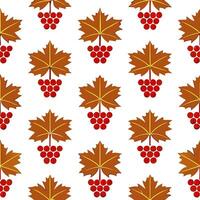 Lush autumn vineyard seamless tile pattern with grapevines leaves and rich colors concept as Grape vines and lush autumn leaves in rich colors create a vineyard themed seamless til Seamless Set vector