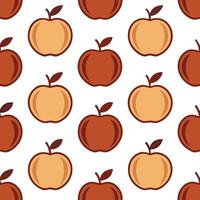 Pomegranate and apple seamless tile pattern with rich autumn tones and festive vibes concept as Pomegranates and apples in rich autumn tones create a festive seamless tile pattern Seamless Set vector