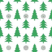 Frosty snowflake and Christmas tree seamless tile pattern with festive green and white tones concept as Festive green and white Christmas trees paired with snowflakes create a fros Seamless Set vector
