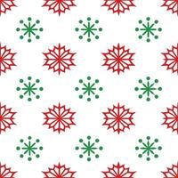 Snowflake and holiday wreath seamless tile pattern with festive red and green accents concept as Festive red and green accents paired with snowflakes create a seamless tile pattern Seamless Set vector