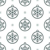 Frosty snowflake and Christmas ornament seamless tile pattern with shimmering accents concept as Shimmering Christmas ornaments paired with frosty snowflakes create a seamless tile Seamless Set vector