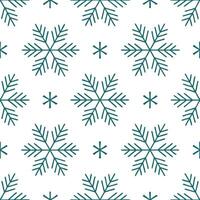 Minimalist snowflake and pine branch seamless tile pattern with clean lines and cool tones concept as Clean lined snowflakes paired with pine branches create a minimalist seamless Seamless Set vector