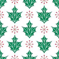 Snowflake and holiday garland seamless tile pattern with festive greenery and sparkling accents concept as Festive greenery and sparkling accents paired with snowflakes create a se Seamless Set vector