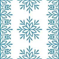 Frosty snowflake and snow covered branch seamless tile pattern with winter elegance concept as Snowflakes paired with snow covered branches create a seamless tile pattern exuding w Seamless Set vector