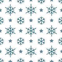 Glittering snowflake and star seamless tile pattern with sparkling winter accents concept as Glittering snowflakes and stars create a sparkling seamless tile pattern with winter ac Seamless Set vector