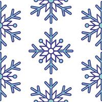 Abstract snowflake seamless tile pattern with artistic shapes and cool color palette concept as Artistic abstract snowflakes with unique shapes and a cool color palette create a se Seamless Set vector