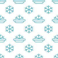 Frosty snowflake and sled seamless tile pattern with playful winter activities and cool tones concept as Playful sleds paired with frosty snowflakes create a seamless tile pattern Seamless Set vector