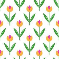 Vibrant Easter tulips and hummingbirds seamless tile pattern with lively spring accents concept as Lively spring accents with vibrant Easter tulips and hummingbirds create seamless Seamless Set vector