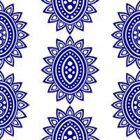 Persian paisleys and geometric patterns seamless tile pattern with rich blue hues concept as Rich blue hues highlight Persian paisleys intertwined with geometric patterns in seamle Seamless Set vector