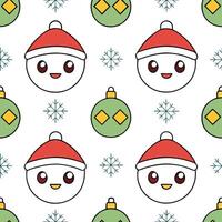 Whimsical Christmas characters and snowflakes seamless tile pattern with playful holiday elements concept as Playful Christmas characters and whimsical snowflakes create seamless t Seamless Set vector