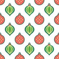 Sparkling Christmas tree ornaments seamless tile pattern with vibrant festive colors concept as Vibrant festive colors highlight sparkling Christmas tree ornaments in seamless tile Seamless Set vector