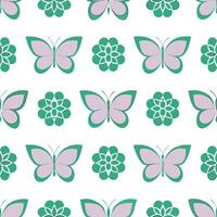 Elegant Easter hydrangeas and butterflies seamless tile pattern with rich spring tones concept as Rich spring tones adorn elegant Easter hydrangeas and butterflies in seamless tile Seamless Set vector