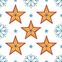 Elegant Christmas stars and snowflakes seamless tile pattern with sparkling accents concept as Sparkling accents adorn elegant Christmas stars and snowflakes in seamless tile patte Seamless Set vector