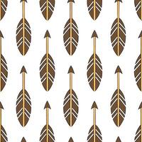 Native American feather and arrow seamless tile pattern with earthy tones and traditional symbols concept as Earthy tones showcase Native American feathers and arrows in seamless t Seamless Set vector