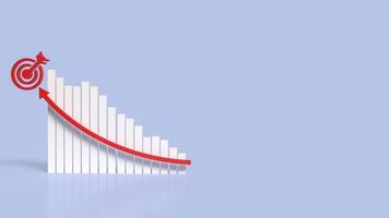 The Target and chart for Business concept 3d Rendering. photo