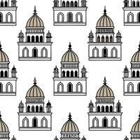 Local heritage buildings and architectural details seamless tile pattern with classic colors concept as Classic colors highlight local heritage buildings and architectural details Seamless Set vector