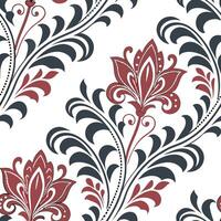 Retro damask seamless tile pattern with rich colors for elegant spaces concept as Classic retro damask motifs in seamless tile pattern featuring rich and vibrant color schemes in Seamless Set vector