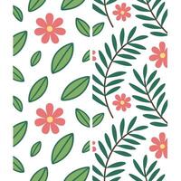 Local wildlife and botanical elements seamless tile pattern with natural and vibrant colors concept as Natural and vibrant colors highlight local wildlife and botanical elements in Seamless Set vector