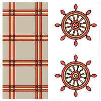 Traditional textiles and weaving patterns seamless tile pattern with rich textures and vibrant colors concept as Rich textures and vibrant colors highlight traditional textiles and Seamless Set 3 vector