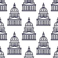 Local architectural landmarks and cultural symbols seamless tile pattern with bold lines concept as Bold lines highlight local architectural landmarks and cultural symbols in seaml Seamless Set vector