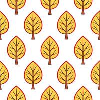 Cozy autumn trees seamless tile pattern with falling leaves and warm hues for inviting spaces concept as Falling leaves and warm autumn hues arranged seamlessly to create cozy and Seamless Set vector