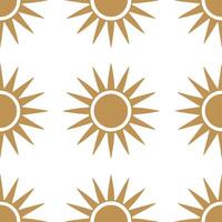 Radiant summer sun seamless tile pattern with golden rays and sunset hues for peaceful sunlit spaces concept as Golden rays and sunset hues arranged seamlessly to bring a peaceful Seamless Set vector
