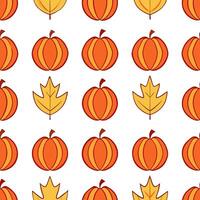 Harvest autumn leaves seamless tile pattern with apples and gourds for festive fall decor concept as Apples and gourds arranged seamlessly with autumn leaves to create festive and Seamless Set 2 vector