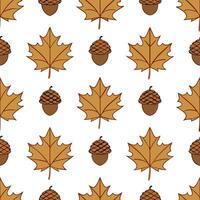 Rustic autumn leaves seamless tile pattern with chestnuts and pinecones for country inspired decor concept as Chestnuts and pinecones arranged seamlessly with autumn leaves for cre Seamless Set vector