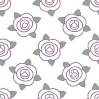 Delicate spring pastel seamless tile pattern with roses and lilacs for romantic garden designs concept as Soft pastel roses and lilacs arranged seamlessly for a romantic garden ins Seamless Set vector