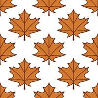Classic autumn leaves seamless tile pattern with chestnut and oak leaves for timeless fall home decor concept as Chestnut and oak leaves arranged seamlessly in classic autumn color Seamless Set 2 vector