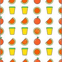 Bright summer seamless pattern with fresh fruits and chilled drinks for sunny outdoor gatherings concept as Fresh fruits and chilled drinks in a seamless pattern for vibrant outdoo Seamless Set vector