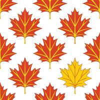 Autumn trees seamless tile pattern with vibrant maple and oak leaves for warm home decor concept as Vibrant maple and oak leaves arranged seamlessly to create warm and inviting aut Seamless Set vector