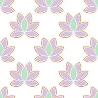 Spring pastel seamless pattern with soft peach lavender and mint colors for a calm balanced feel concept as Soft peach lavender and mint pastel colors in a seamless pattern to crea Seamless Set vector