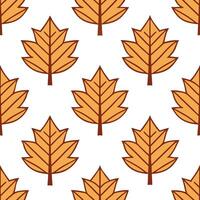Warm autumn trees seamless tile pattern with chestnut and birch trees for cozy fall home decor concept as Chestnut and birch trees arranged seamlessly in warm tones to create cozy Seamless Set vector