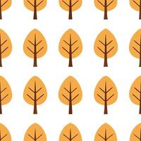 Cozy autumn trees seamless tile pattern with oak and fir trees for inviting fall home decor concept as Oak and fir trees arranged seamlessly in warm tones to create cozy and inviti Seamless Set vector