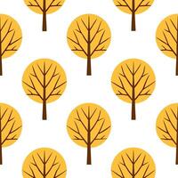 Autumn trees seamless tile pattern with birch and walnut trees for elegant fall home decor concept as Birch and walnut trees arranged seamlessly to create elegant and sophisticated Seamless Set vector