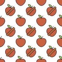 Autumn warmth seamless tile pattern with harvest apples and cinnamon sticks for seasonal fall decor concept as Harvest apples and cinnamon sticks arranged seamlessly to create seas Seamless Set vector