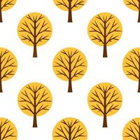 Autumn trees seamless tile pattern with golden elms and amber maples for warm fall aesthetics concept as Golden elms and amber maples arranged seamlessly to create warm and invitin Seamless Set vector